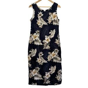 Pacific Legend Made in Hawaii USA 100% Cotton Floral Hawaiian Print Maxi Dress